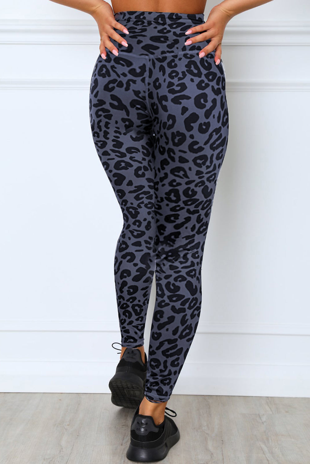 Charcoal Leopard Sports Bra (Top) and Legging Set